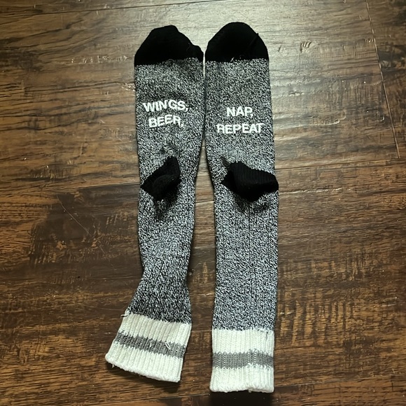 NWOT novelty socks - wings, beer, nap, repeat - Picture 2 of 2